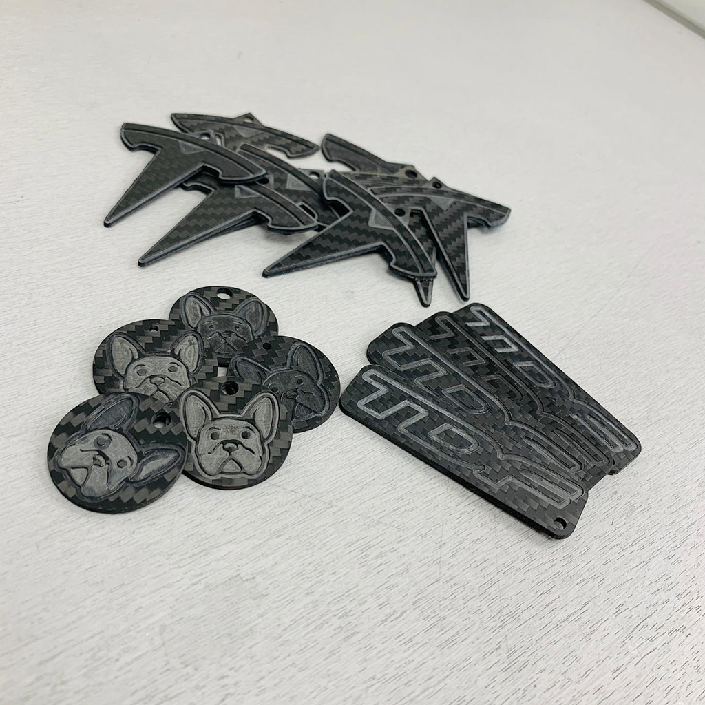 Carbon fibre keyrings